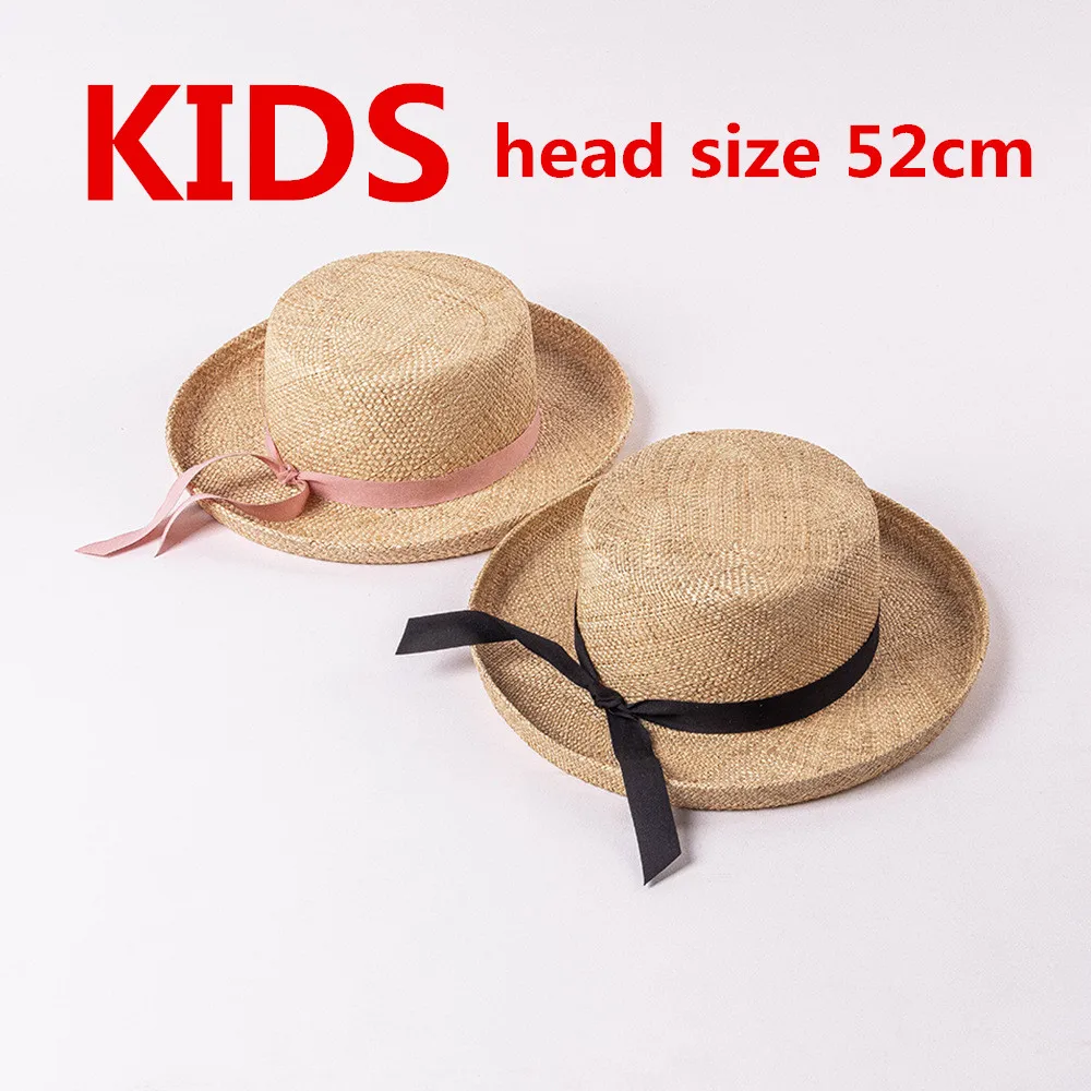 

202203-HH6058-hh5193 ins Стиль родитель-ребенок летние скрученные поля сокровищ трава ручная работа детская фреза Детская шляпа для отдыха
