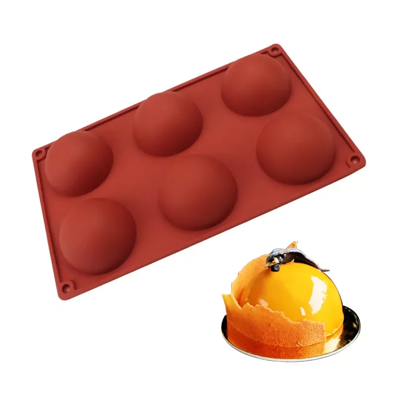 

Hot 6/15/24 Holes Baking Round Half Sphere Silicone Chocolate Pastry Cake Mold Jello Soap Bread Bakeware Stencil Buy 2 Get Gift