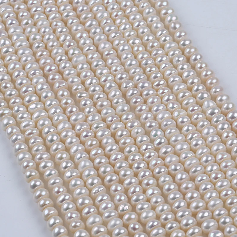 

Оптовая продажа 6-7 мм белая пресноводная нить жемчуга для фотографий