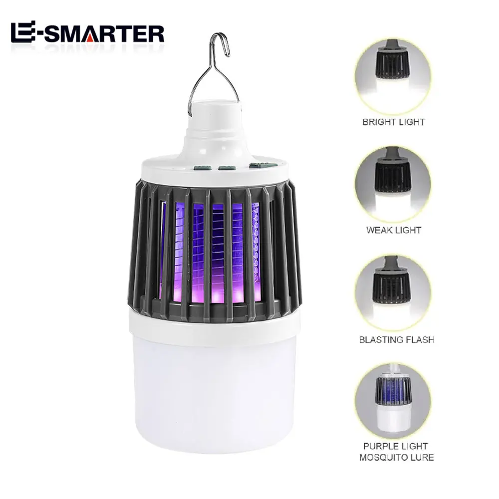 Лампа-ловушка для комаров с электрошоком USB-зарядка
