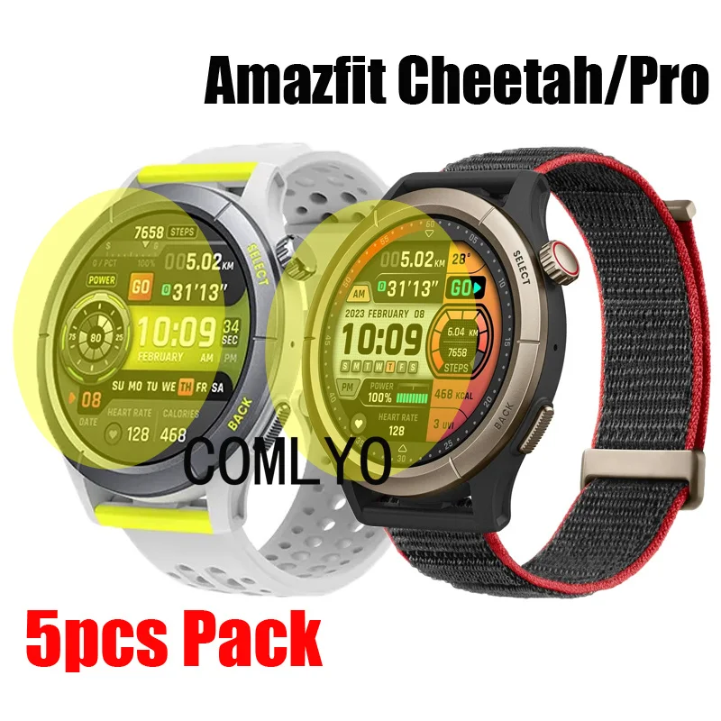 

5 шт., гидрогелевые Защитные пленки для экрана Amazfit Cheetah Pro