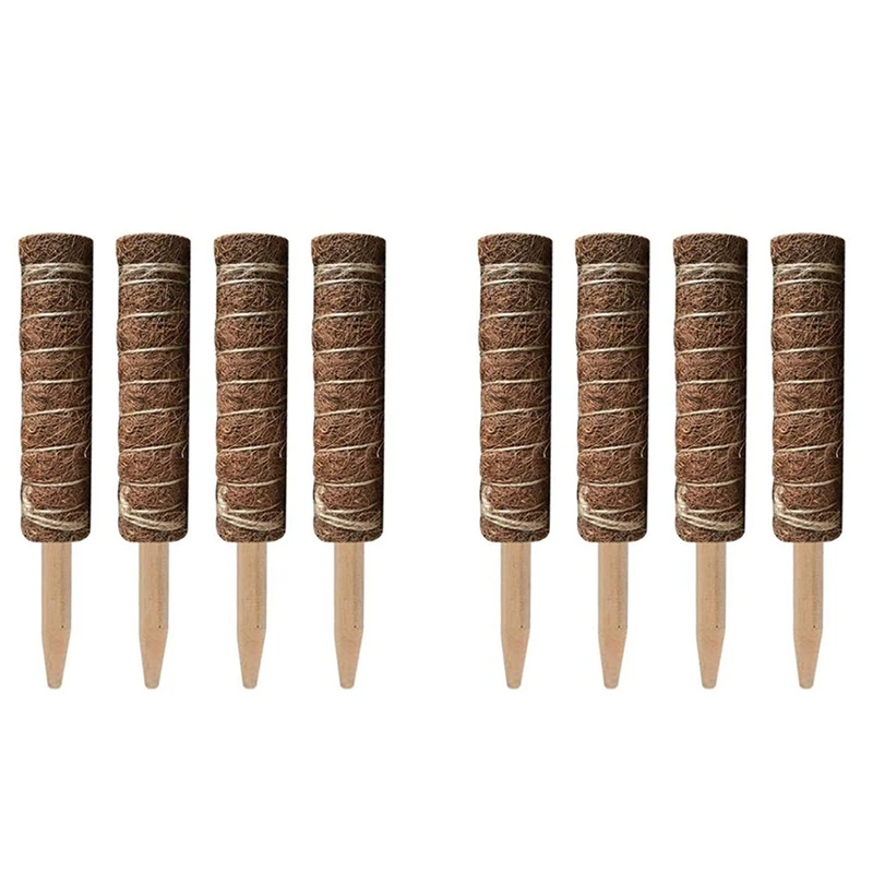 

8 Pack Coir Totem Pole Coir Moss Totem Pole for Plant Support Extension Climbing Indoor Plants Creepers 50cm