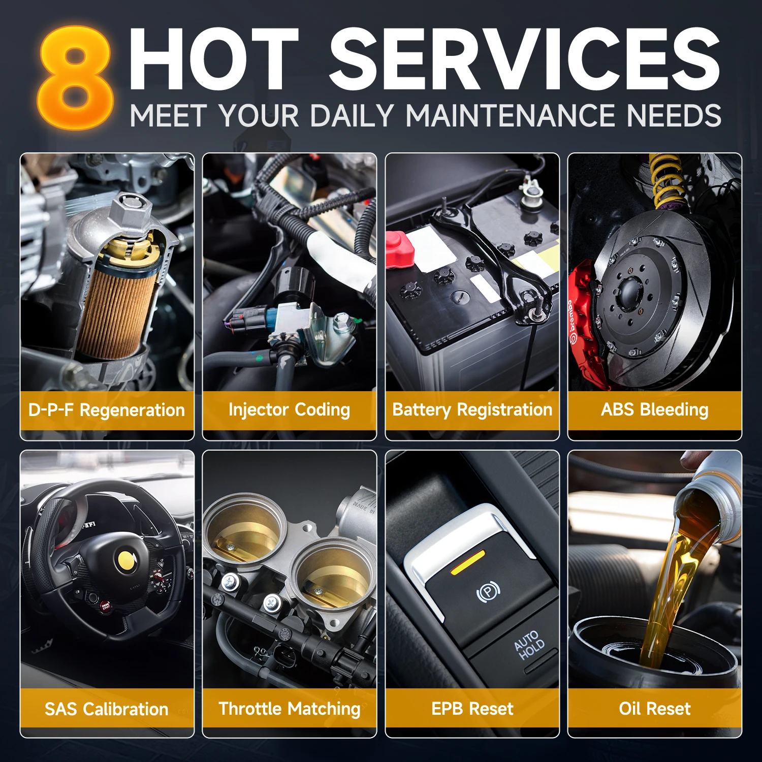 Сканер Foxwell NT624 Elite OBD2 диагностический инструмент для авто