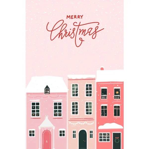 Современный розовый рождественский постер, пастельный праздник, Рождество, Санта-Клаус, холст, картина, настенное искусство для гостиной, домашний декор, фреска