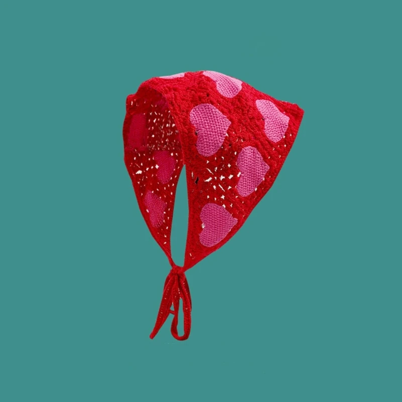 Летняя солнцезащитная вязаная повязка для волос ручной работы тюрбан с милой