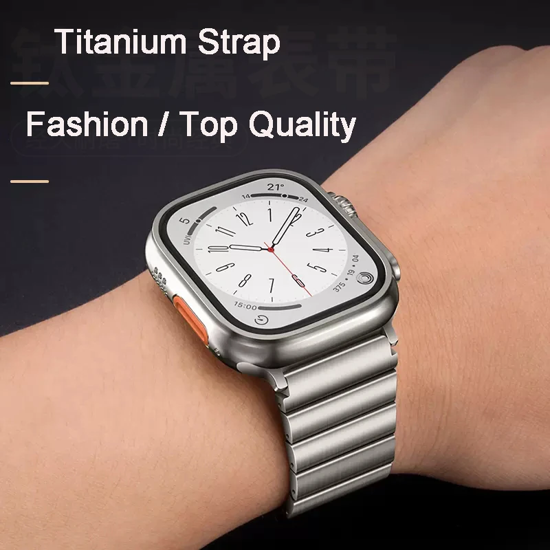 Titanium Strap for Apple Watch 8 49mm 42mm 40mm 38mm 45mm 44mm Titanium Watchband for iWatch Ultra 8 7 6 SE 5 4 3 2 1 Bracelet