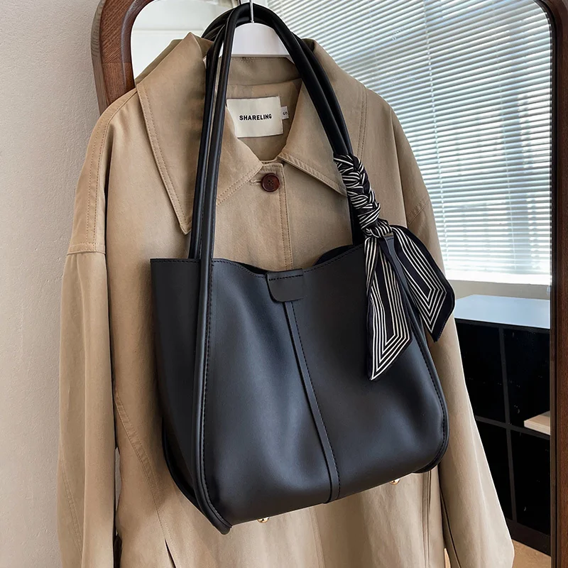 

Small Ribbon Designer Pu Leather Solid Color Shoulder Side Bags for Women 2022 Luxury Brand Fashion Handbags and Purses Tote