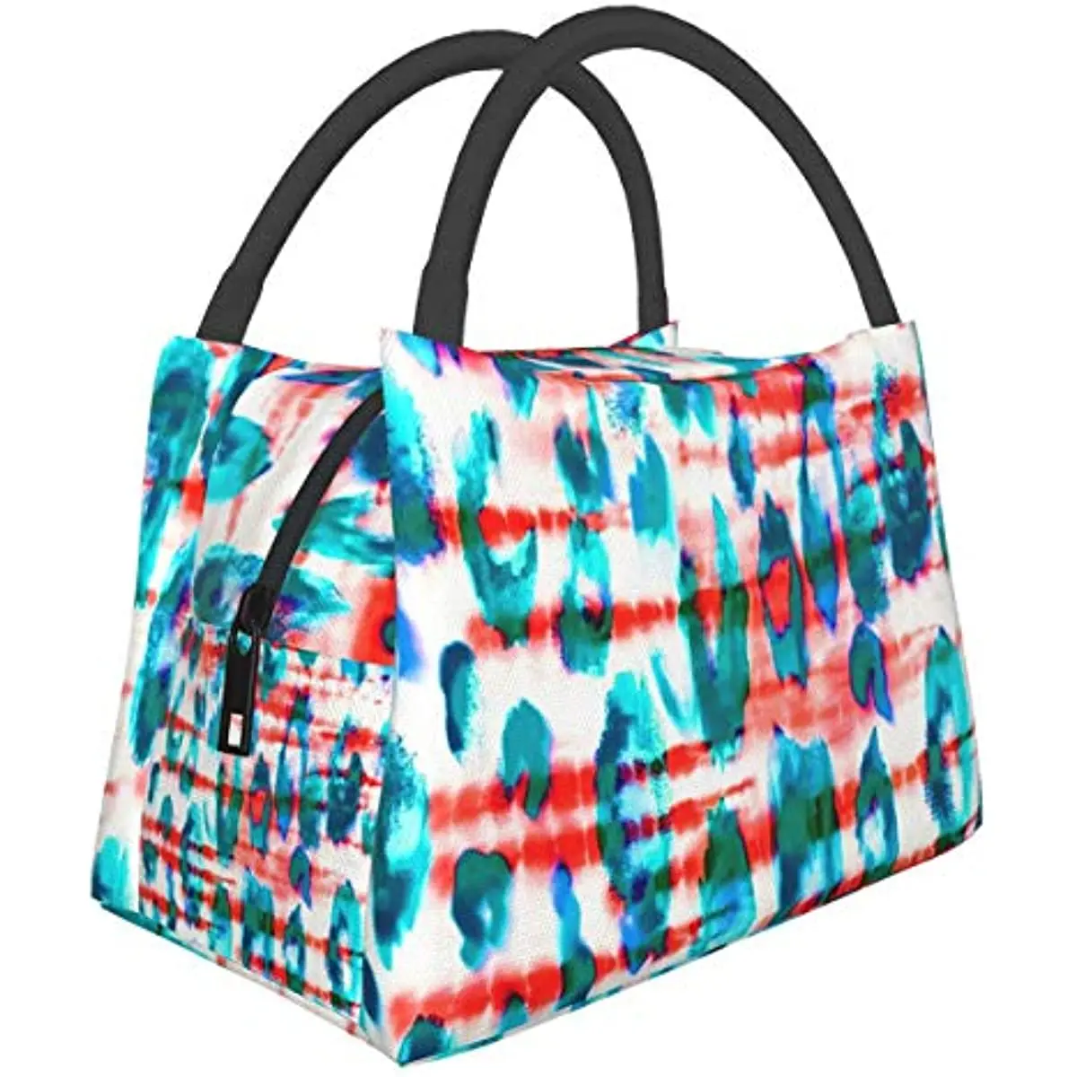 Y2K Leopard Tie Dye Lunch Bag Tote Bag Lunch Bag for Men Women Lunch Box Reusable Insulated Lunch Container Work Pinic or Travel