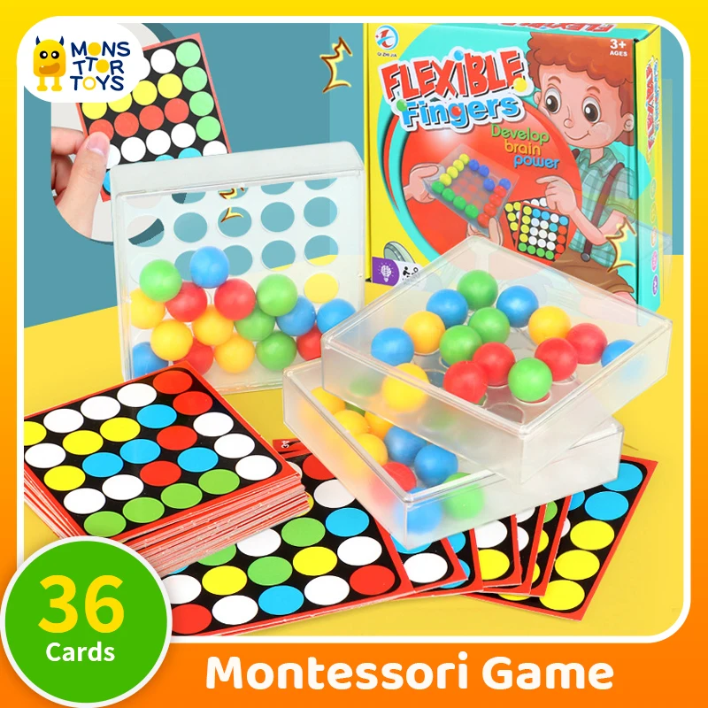 Обучающие игрушки для детей коробка с бусинами и гибкими пальцами обучающая игра