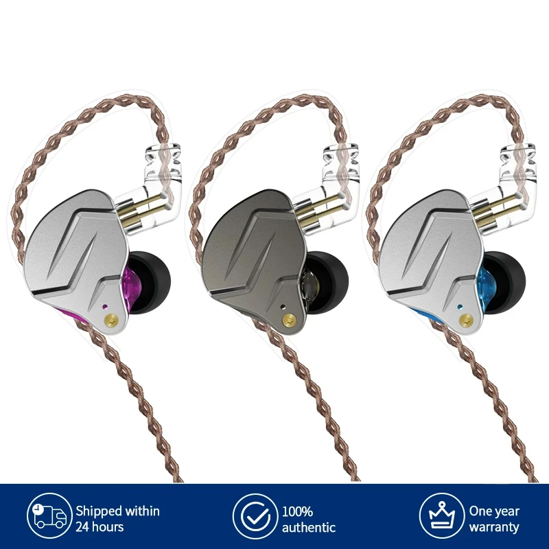 

KZ ZSN Pro Earphones 1BA 1DD Metal Hybrid Technology In Ear Monitor Headphones HIFI Bass Earbuds Sport Noise Cancelling Headset