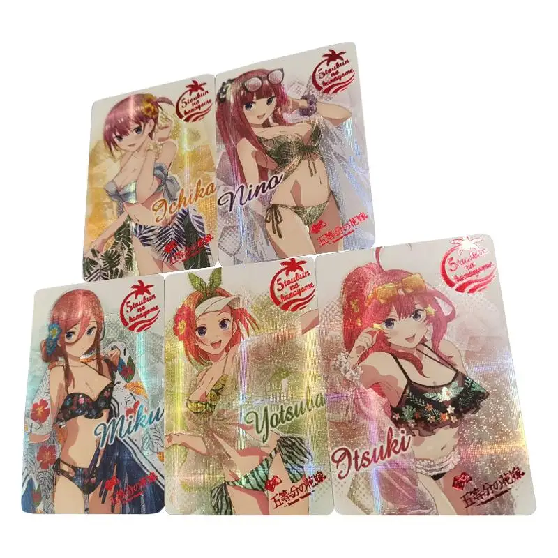 5 шт./компл. Аниме Девушки флэш-карты прекрасные сексуальные кавайные