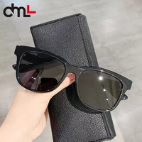 dml brand fashion square sunglasses woman mirror black tr sun glasses female big frame modern retro polarized uv400