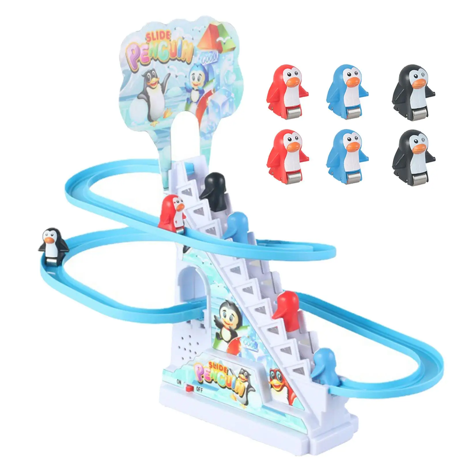 

Penguin Track Slide Toys Race Track Game Set for Boys Toddlers Holiday Gifts