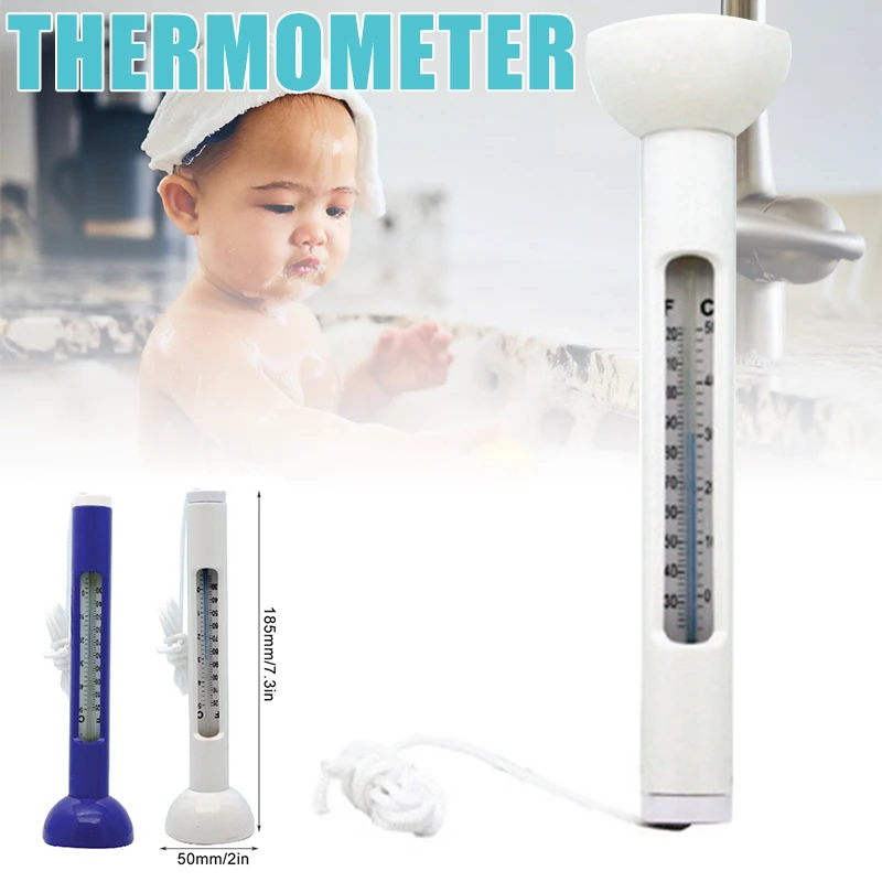 

Mini Water Thermometer Floating Design Water Temperature Testing Tool with Fixable Ropes for Swimming Pool Spa Aquarium TS1