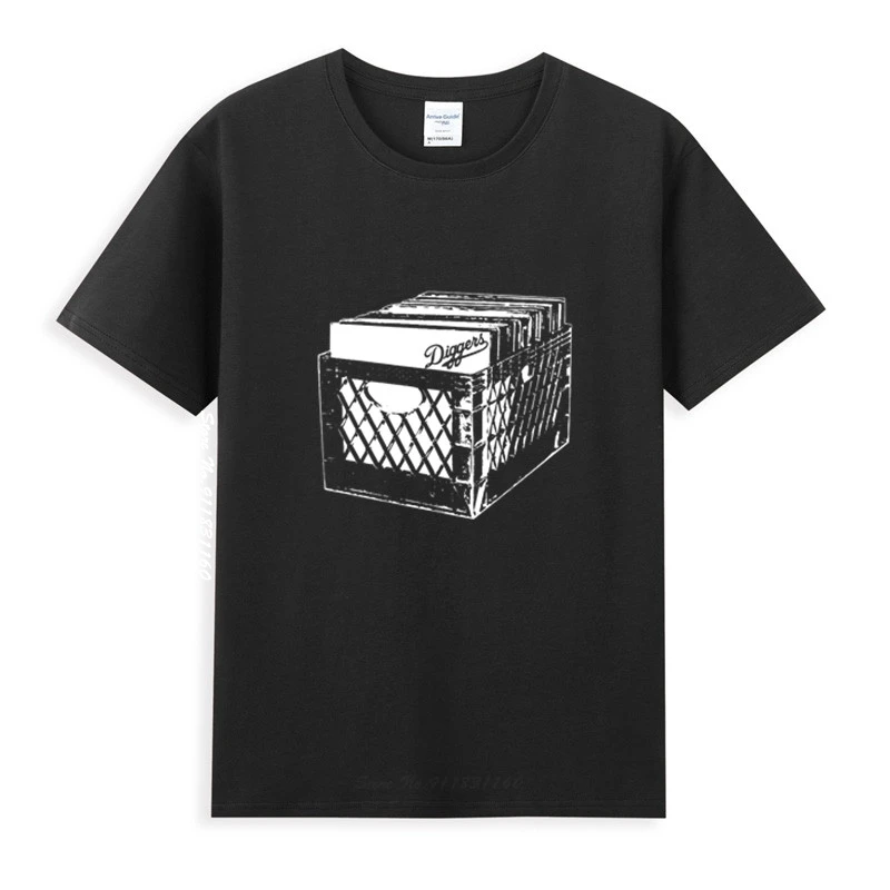 

Crate Diggers Record Collector Dj T-Shirt Homme Summer Tops Short Sleeve Tee Shirt Pure Cotton Vogue Style Unisex