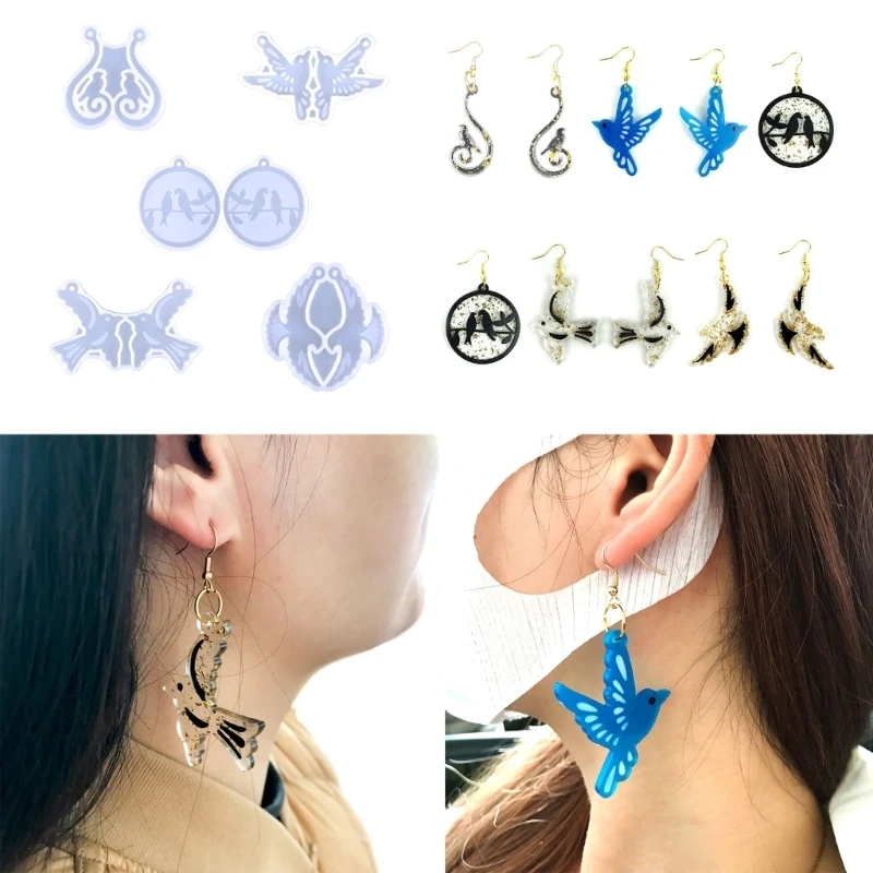 

41XC, формы для подвесок, силиконовые инструменты для изготовления ювелирных изделий в виде милой птицы, ручной гаджет