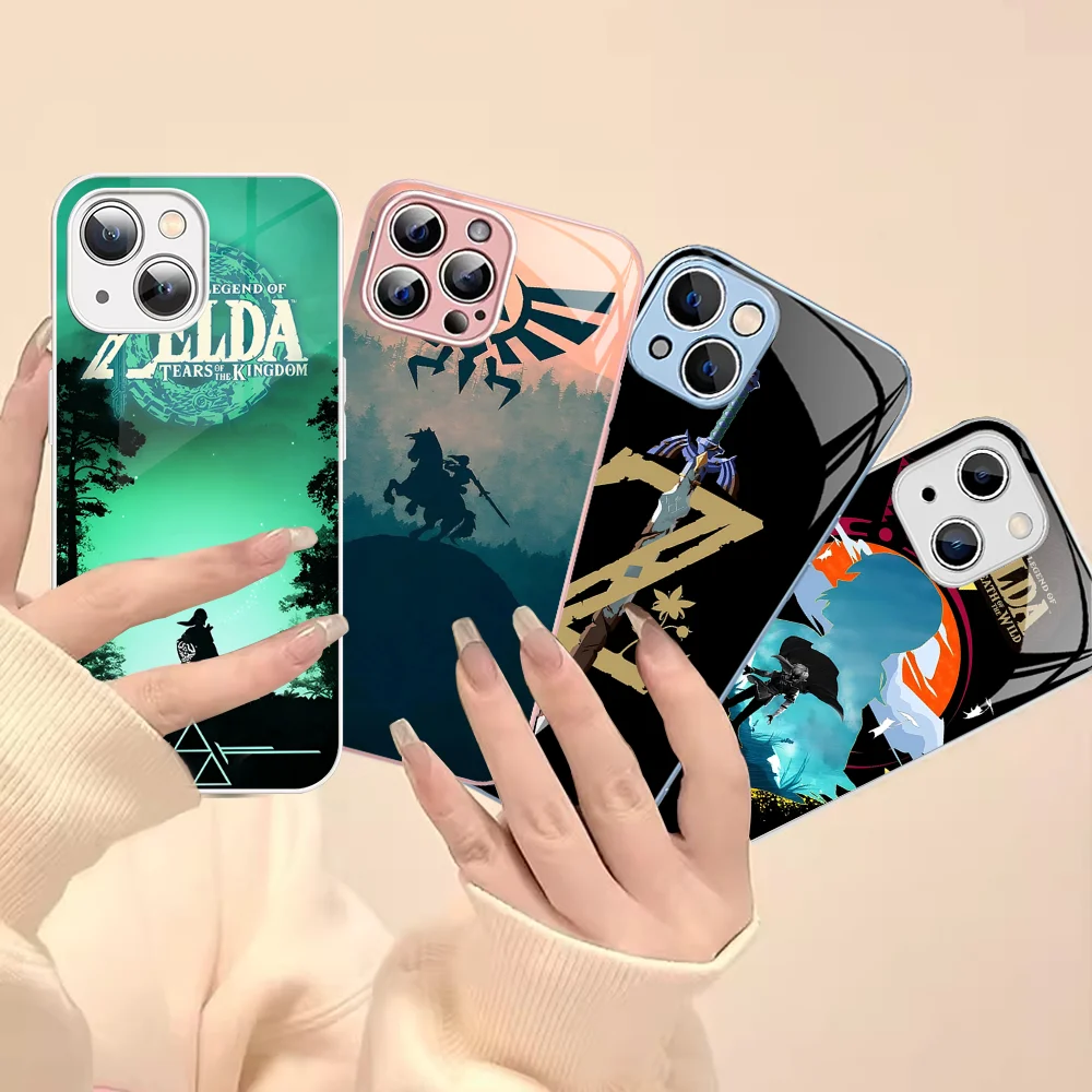 The L-Legend Of Z-Zelda Phone Case Tempered Glass For iphone 14 13 12 11 Pro Mini XS MAX 14Plus X XR Fundas