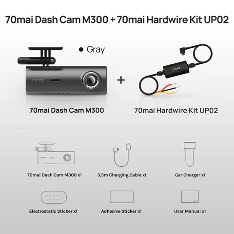 70mai Dash Cam M300 Автомобильный видеорегистратор 1296P 140FOV WDR автомобильная камера ночного видения рекордер WIFI и управление через приложение 24H монитор парковки