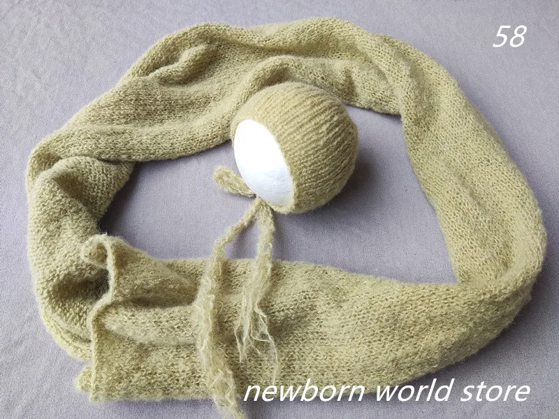 Реквизит для фотосъемки новорожденных эластичная шерстяная мохеровая шапочка и