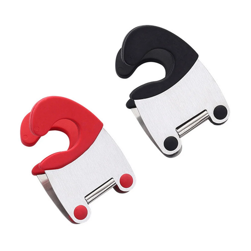 

Stainless Steel Pot Spoon Holder Flex Pot Clips Spoon Rest Anti-Scald Soup Pot Fixed Clamp )
