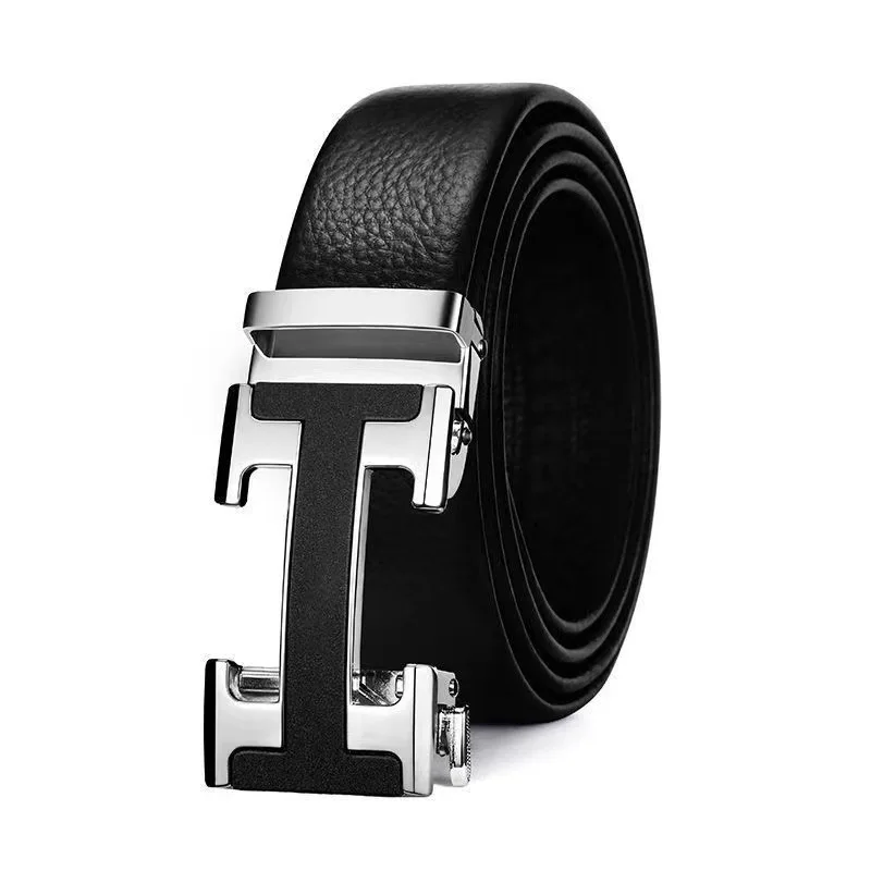 2023 Golf Men's Luxury Belt Fashion New Leather Automatic Buckle Black Korean Pants Belt Youth Trend 110 -120cm Dropshipping