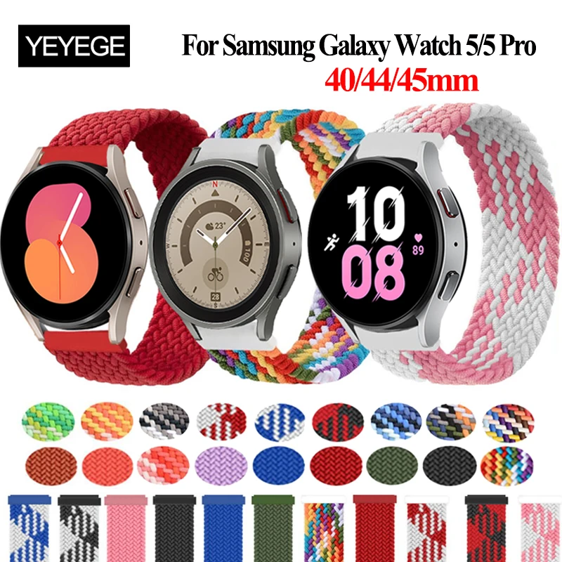

Braided Solo Loop For Samsung Galaxy Watch 5 40mm 44mm Strap Bracelet Wristband For Samsung Galaxy Watch 5 Pro 45mm Correa Band