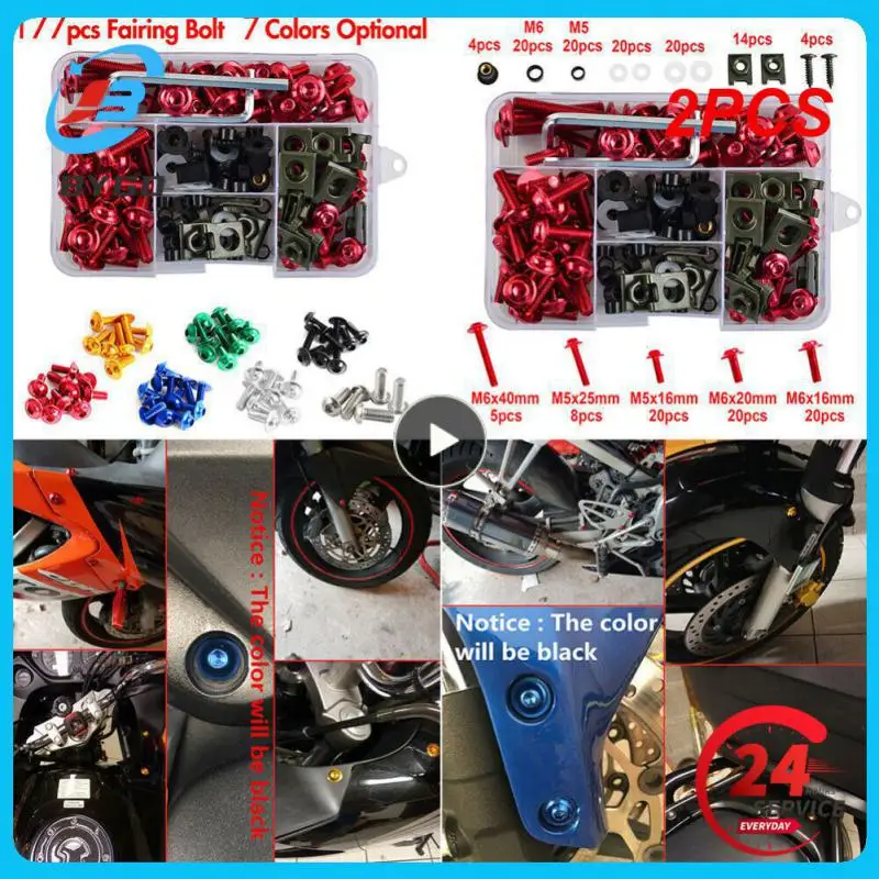 

2PCS Set Alloy M6 M5 Fairing Bolts Kit Bodywork Screws Nut For Motorcycle Honda CBR600RR CBR900RR CBR929RR CBR1000RR CBR 600R