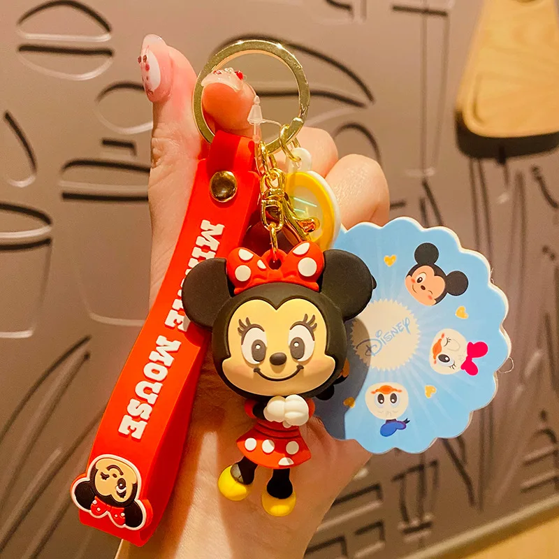 

New Disney Cute Cartoon Mickey Mouse Mickey Minnie Doll Keychain Creative Couple Backpack Pendant Small Gift