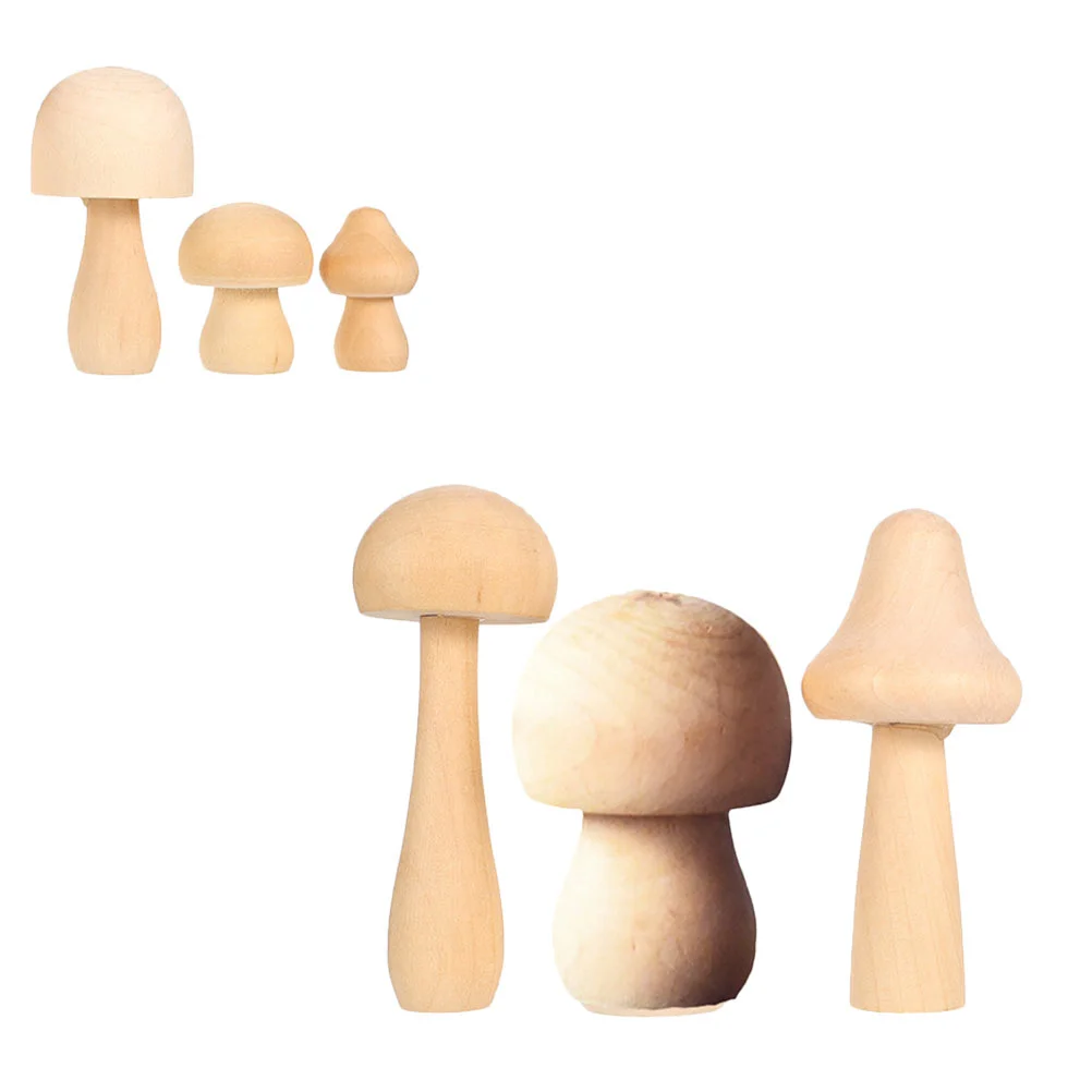 

6pcs Creative Mushroom Painting Toys DIY Mushroom Models Kids Graffiti Toys