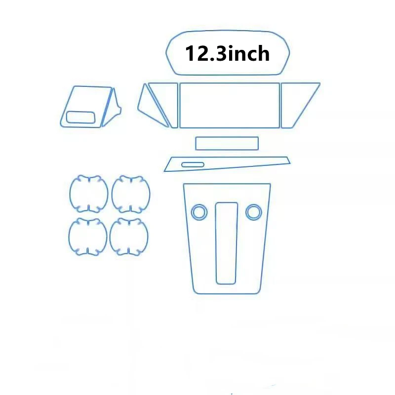 

Для Audi A3 8Y 2021-2024 салон автомобиля, центральная консоль, прозрачная защитная пленка из ТПУ, ремонтная пленка против царапин, ремонт аксессуаров