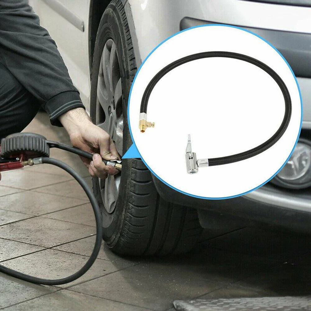 

Car Tire Inflator Hose Inflatable Air Pump Extension Tube Adapter Twist Tyre Connection Locking Air Chuck For Bike Moto 60cm