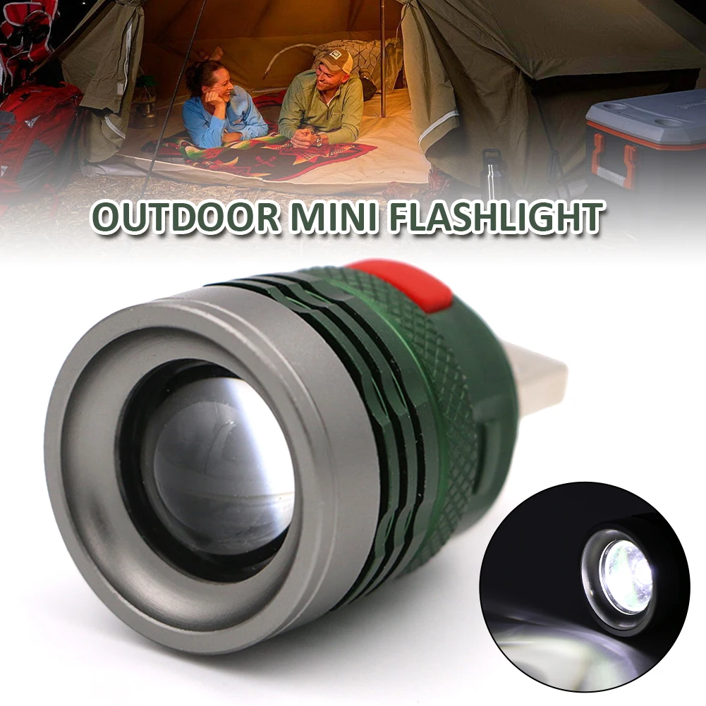 

1 шт. Ультраяркий портативный USB-фонарик с 3 режимами, светодиодный миниатюрный масштабируемый карманный фонарик, фонарик, водонепроницаемы...