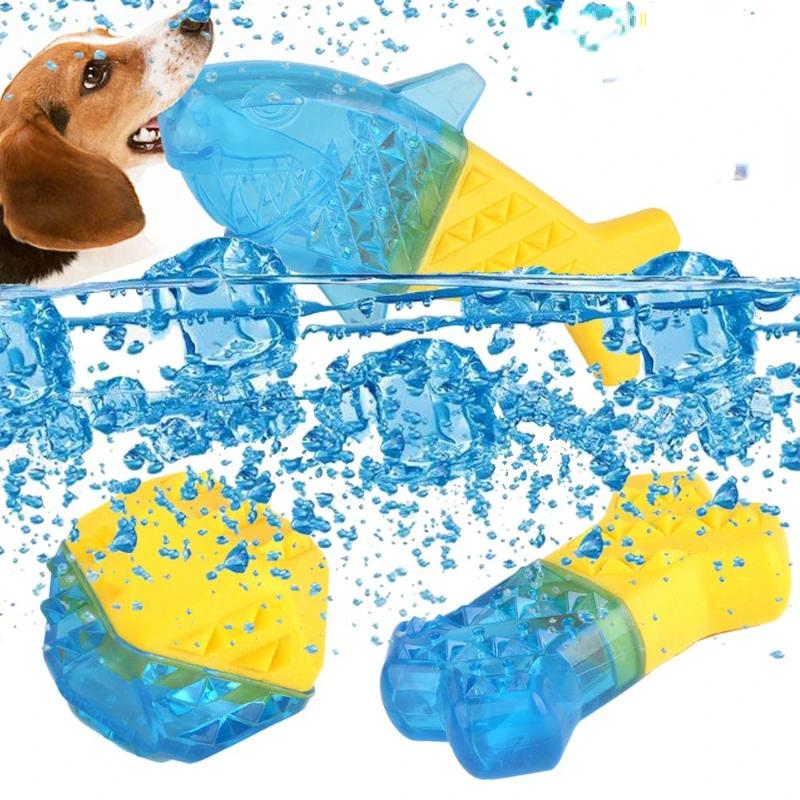 Pet Toy Molar Bone Toy Filled With Water Dog Cooling Toys Frozen Molar Toy Bite-resistant Pet Supplies