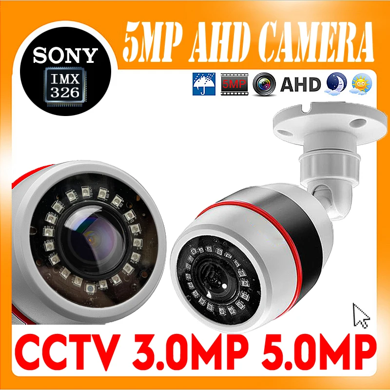 

IMX326 Security 5MP 1080P Surveillance AHD Fisheye CCTV HD Camera 1.7MM Wide Angle Night Vision Waterproof Outdoor Bullet Camera