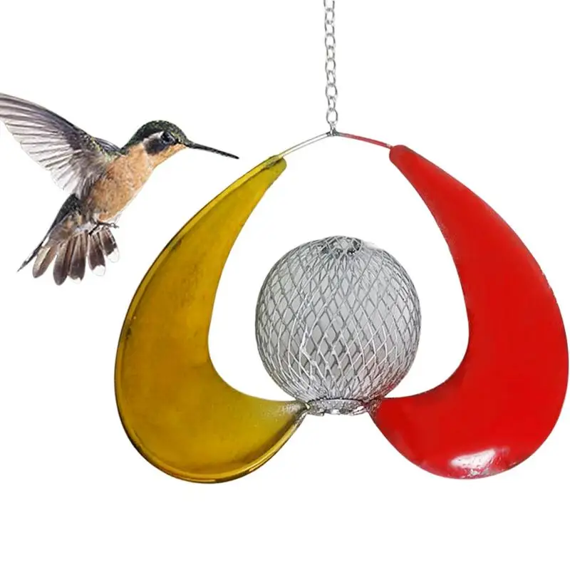 

Кормушки для птиц Humming, кормушки для птиц Humming для окон, с защитой от пчел, подвешиваемая металлическая кормушка для птиц, украшения для газона на открытом воздухе