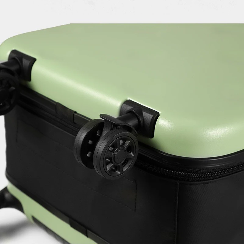 MiFuny Rolling Luggage Foldable Password Trolley Suitcases Portable Boarding Business Trip Business Travel Luggage with Wheels