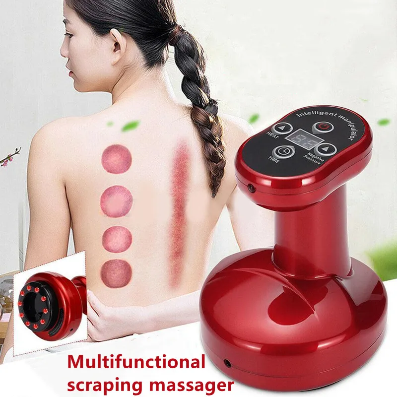 

Suction Scraping Cup Fat Removal Acupoint Detoxifies Guasha Electric Massager Infrared Heating Therapy Guasha Massager Cupping