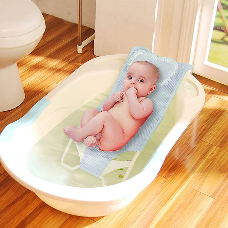 

Baby Shower Bathtub Seat Rack Breathable Bathing Net Bag Easy Dry Newborn Shower Rack Environmental Protection Bath and Shower