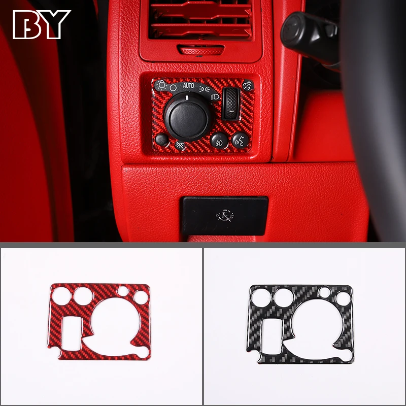 

Car Styling Headlight Switch Panel Covers Stickers Trim For Hummer H3 2005-2009 Interior Accessories