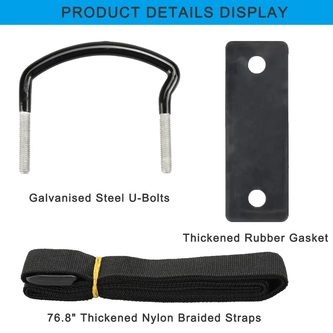 4 шт. U-образные зажимы для крепления на крышу автомобиля