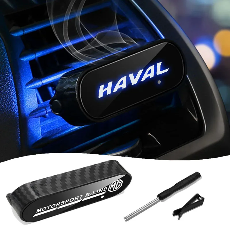 

New 1Pcs Car Logo Air Vents Aromatherapy Color LED Lamp Decoration For Skoda Accessories kodiaq rapid karoq superb Octavia Fabia