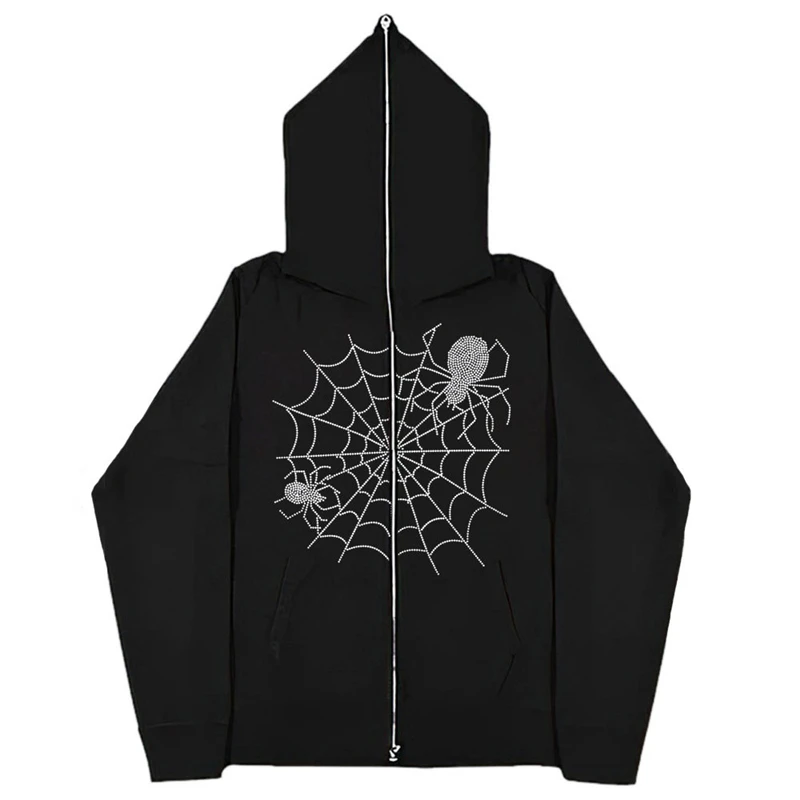 

Y2k худи на молнии с графическим рисунком Женская одежда в готическом стиле гранж Топы с длинным рукавом торговый центр готическая одежда 2000s Свитшот уличная одежда