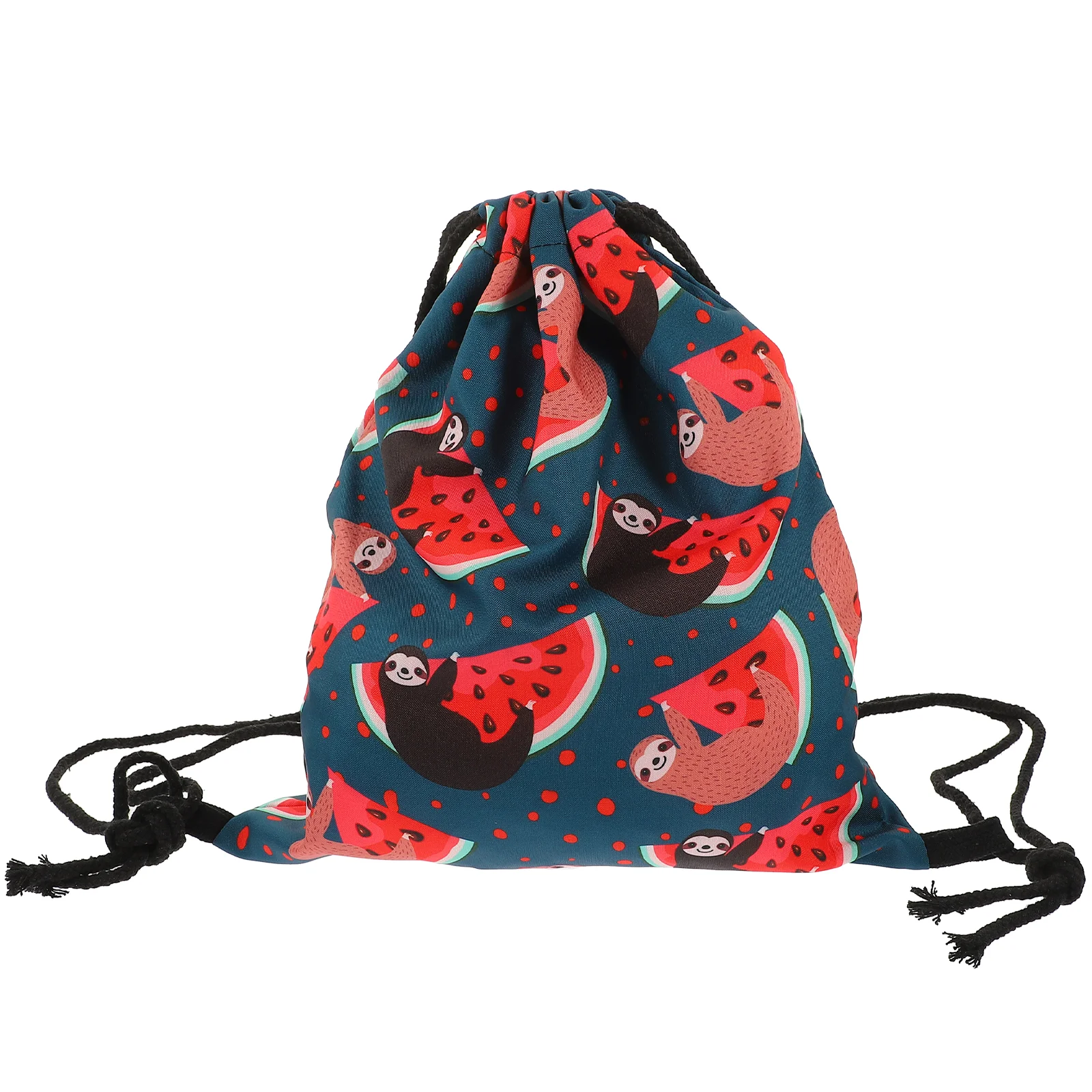 

Printed Drawstring Pocket Shoulder Pouch Pouches Bags Gym Backpacks Swim Kids Large Storage Adults