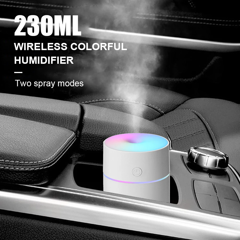 

1200mAh Portable Air Humidifier Diffuser 230ml USB Ultrasonic Humidifiers Home Rechargeable humidificador Mist Maker