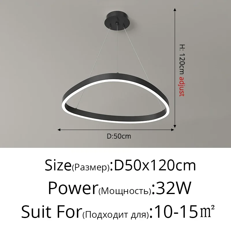 

Черно-белый круглый подвесной светильник JIANKEXING