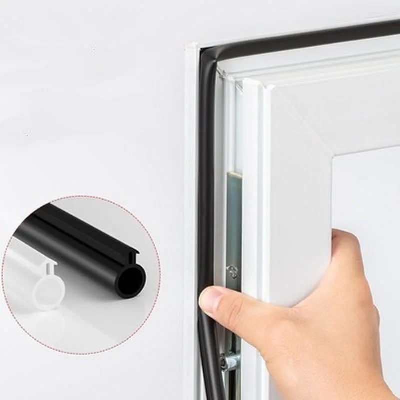 

10M O Type Plastic Steel Door Window sealing strip Silicon Rubber Elastic Band Draft Stopper for door gap seal Window hardware