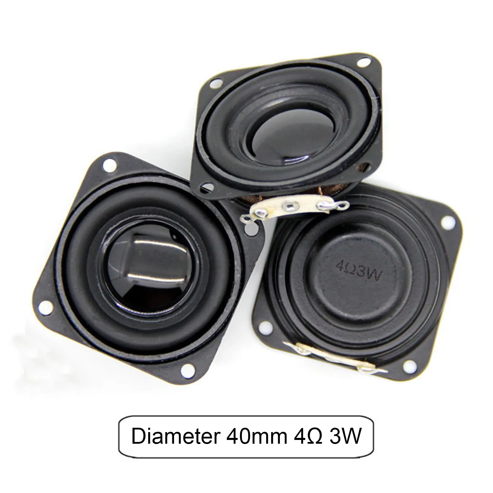 

2PCS 1.5 Inch Audio Speaker 4Ω 3W 40mm Bass Multimedia Loudspeaker DIY Sound Speaker with Fixing Hole for Home Theater