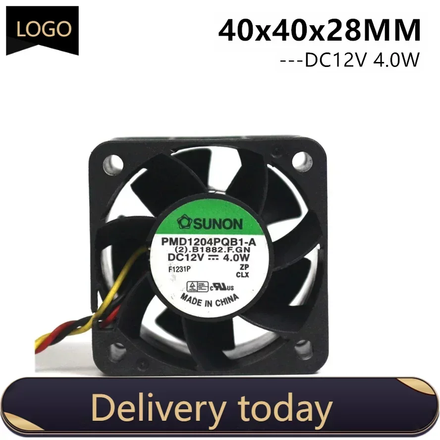 Sunon 4028 40x40x28 мм 40 сервер вентилятор с двумя шарикоподшипниками PMD1204PQB1-A 12 В 4 0 ВТ