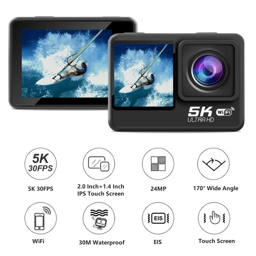 Waterproof Remote Control Video Recording Sports Camera Motocycle Dvr