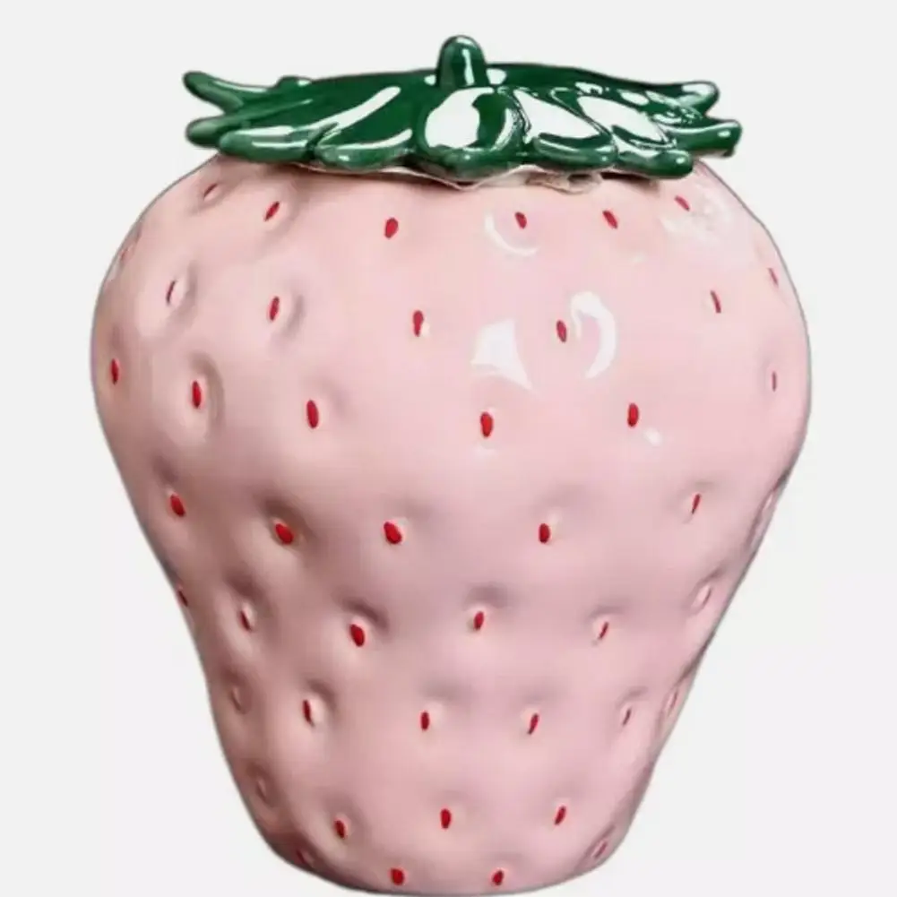 Новая высококачественная керамическая чайная банка с клубничным рисунком